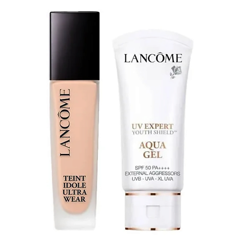 Набор средств для макияжа LANCOME Набор: Тональный крем Teint Idole Ultra Wear + Солнцезащитный гель UV Expert Youth Shield