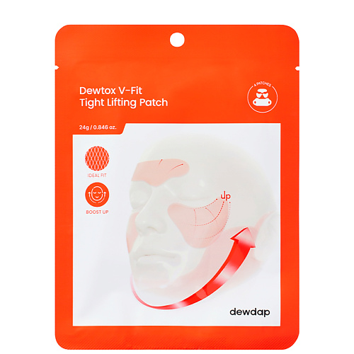 Патчи для лица DEWDAP Маска лифтинг-патч для V-зоны лица DEWTOX V-FIT TIGHT LIFTING PATCH