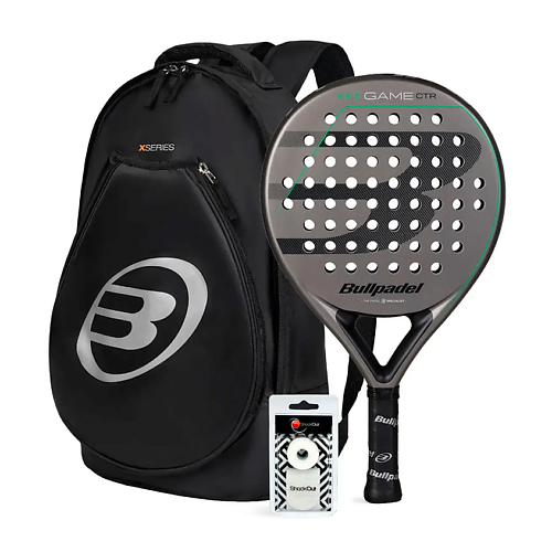 Ракетка для падел тенниса BULLPADEL Набор для падел-тенниса Game CTR + Bag Tour Black