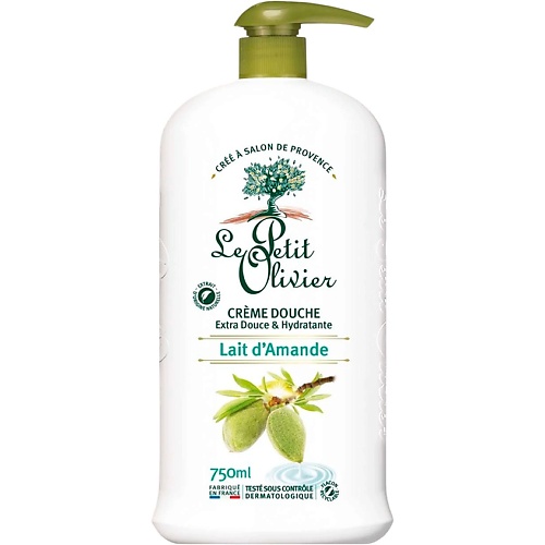Крем для душа LE PETIT OLIVIER Крем для душа нежный Миндальное молочко Lait d'Amande Crème Douche