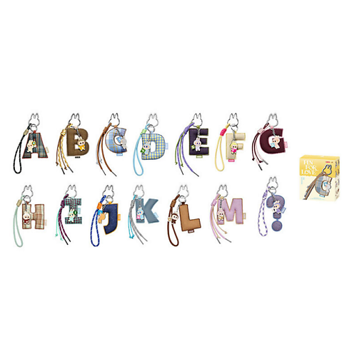 Брелок POP MART Подвеска в виде букв A-M The Monsters LABUBU Pin For Love,1 шт.