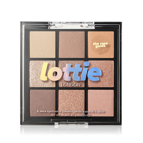 Палетка LOTTIE LONDON Палетка теней для век 9 оттенков
