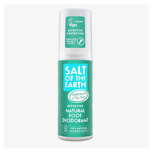 Дезодорант-спрей SALT OF THE EARTH Дезодорант для ног натуральный Natural Foot Deodorant Peppermint & Tea Tree