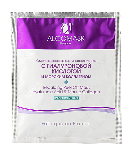 Маска для лица ALGOMASK Маска альгинатная Омолаживающая Transluсent base
