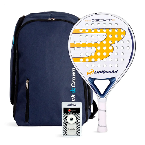 Ракетка для падел тенниса BULLPADEL Набор для падел-тенниса Discover Ctrl + bag Black Crown