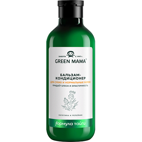 Бальзам для волос GREEN MAMA Бальзам-кондиционер для сухих и нормальных волос Репейник и облепиха Natural Skin Care