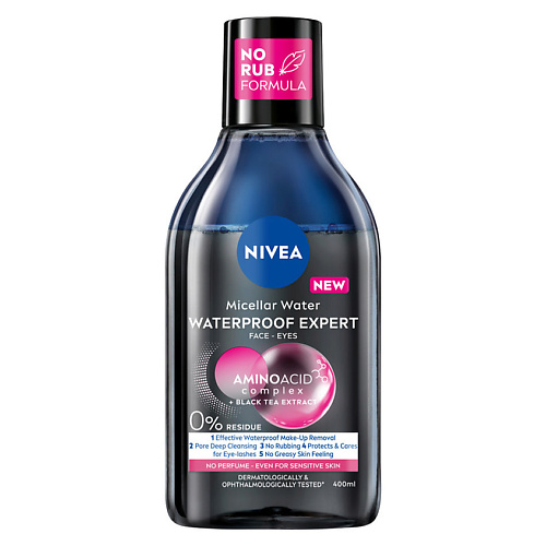 Мицеллярная вода NIVEA Мицеллярная вода для стойкого макияжа лица и глаз Waterproof Expert