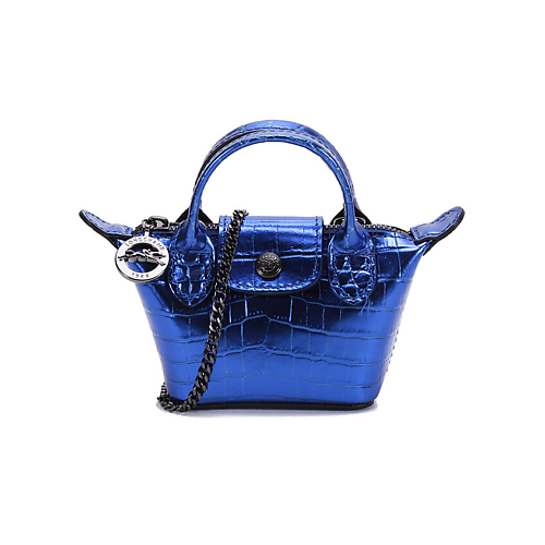 Сумка LONGCHAMP Сумка Le Pliage Cuir Cow Leather Dumpling Bag Coin Purse Mini Women's Blue