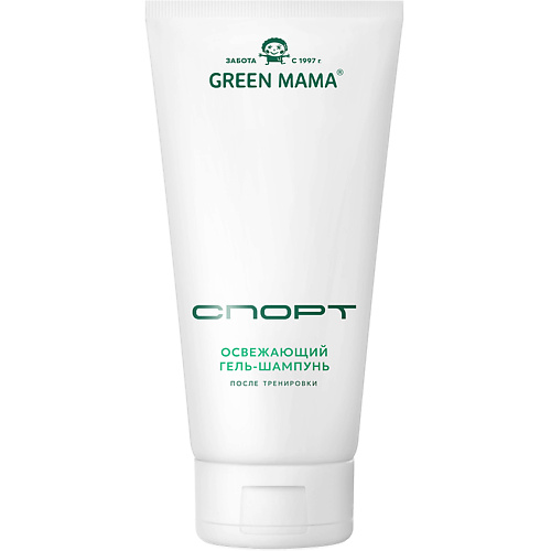 Гель для душа GREEN MAMA Гель-шампунь для волос и тела после тренировки освежающий Спорт
