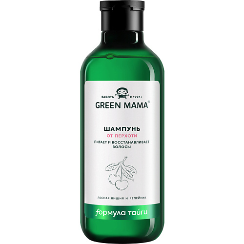 Шампунь для волос GREEN MAMA Шампунь от перхоти Лесная вишня и репейник Natural Skin Care