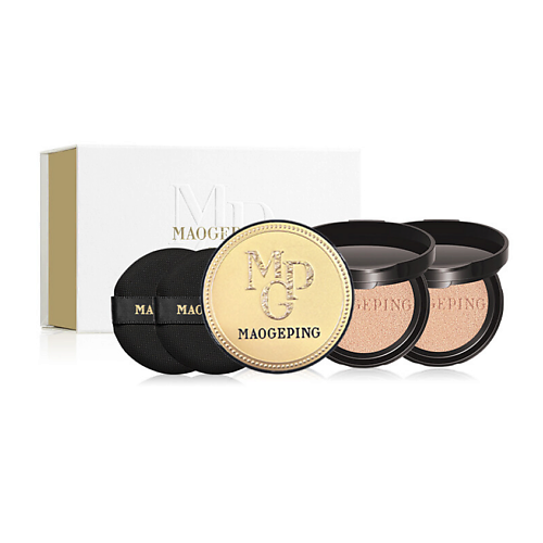 Тональное средство MAOGEPING Тональный кушон Luxury Caviar Flawless Cushion + 2 рефилла