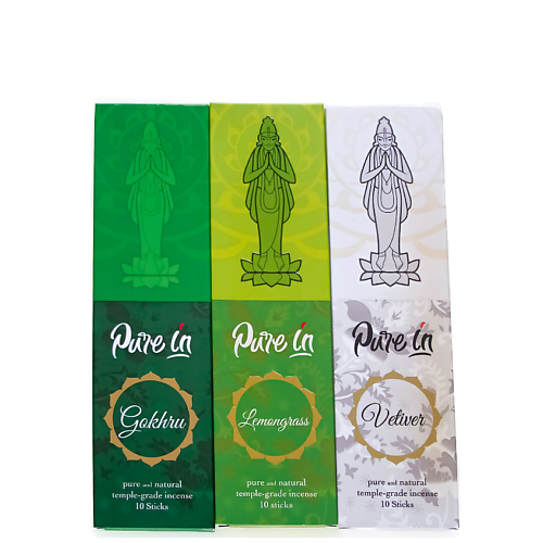 Благовония PURE IN Эксклюзивные благовония. Подарочный набор Пленительная Флора 3 аромата