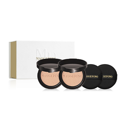 Тональное средство MAOGEPING Тональный кушон Luxury Caviar Flawless Cushion, 2 сменных блока