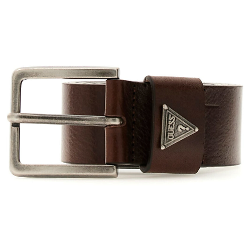 Ремень GUESS Кожаный ремень Triangle Logo Belt Brown