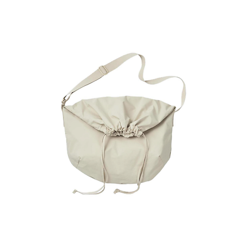 Сумка UNIQLO Сумка Cotton Shoulder Bag Regular Women's Black/Light Beige