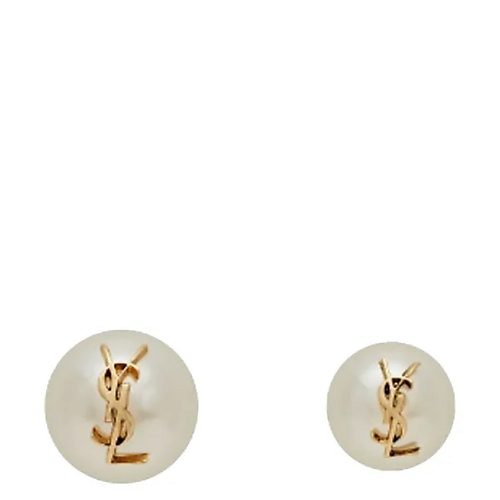 Серьги YVES SAINT LAURENT Серьги с жемчугом и логотипом YSL Saint Laurent Cassandre Pearl