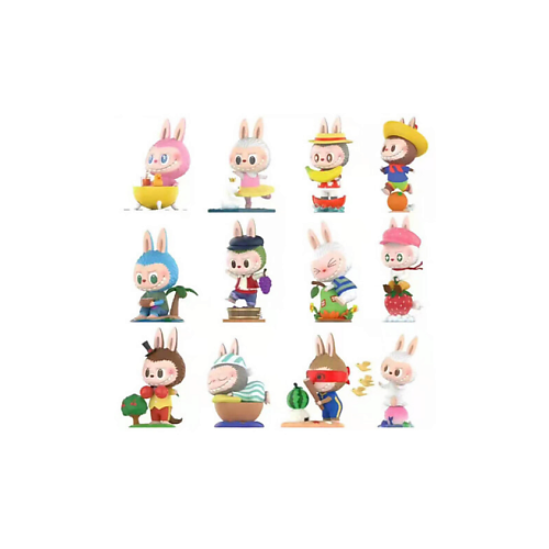 Мягкая игрушка POP MART Игрушка LABUBU Fruit Elf Collection, рандомный товар, 2 шт, 9см
