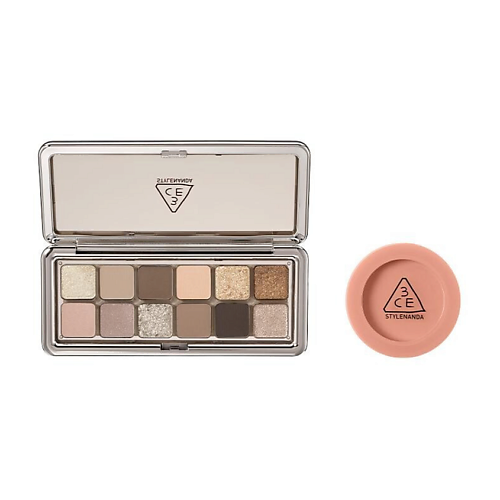Набор средств для лица 3CE Набор: Палетка теней New Take Eyeshadow Palette + Румяна Face Blush