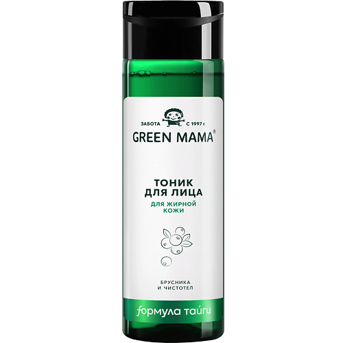 Тоник для лица GREEN MAMA Тоник для жирной кожи Брусника и Чистотел Natural Skin Care