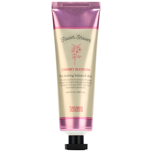 Крем для рук TENZERO Крем для рук и ногтей с ароматом вишнёвого цвета Flower Shower Cherry Blossom
