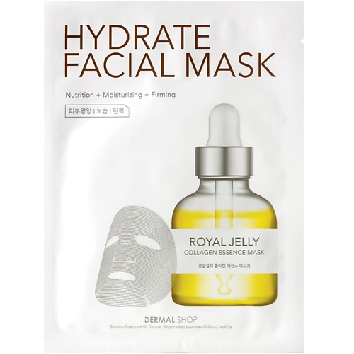 Маска для лица DERMAL Тканевая маска для лица с пчелиным маточным молочком Shop Hydrate