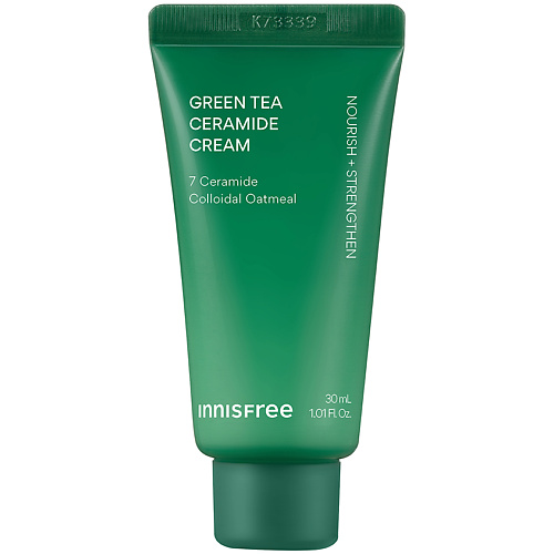 Крем для лица INNISFREE Барьерный крем для лица с керамидами зеленого чая для питания кожи Green Tea Ceramide Cream 7 Colloidal Oatmeal