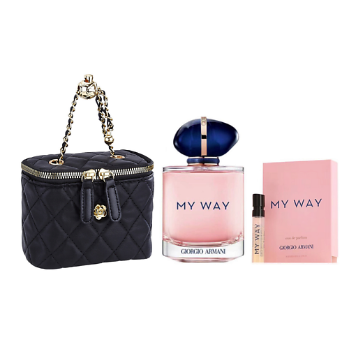 Набор парфюмерии GIORGIO ARMANI Подарочный набор My Way+Косметичка+Миниатюра