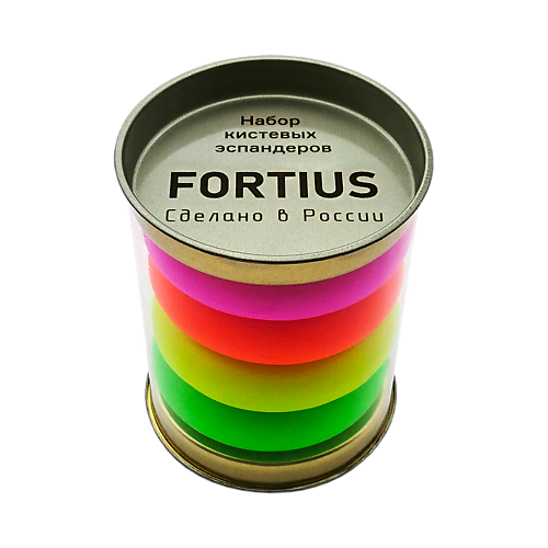 FORTIUS Набор кистевых эспандеров Neon 10,20,30,40 кг (тубус)