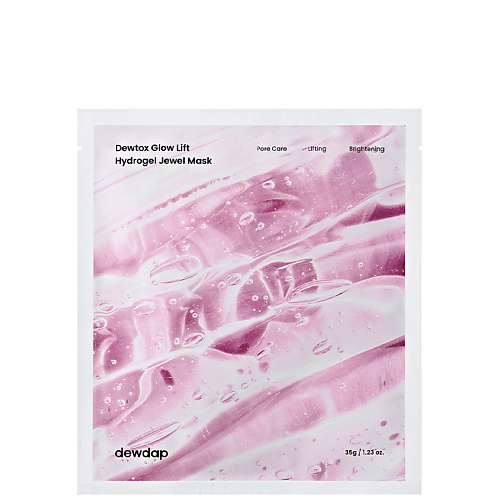 Маска для лица DEWDAP Маска- лифтинг для лица гидрогелевая DEWTOX GLOW LIFT HYDROGEL JEWEL MASK 4 шт