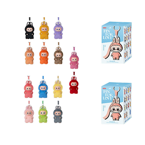 Брелок POP MART Плюшевая подвеска Pin For Love N-Z POP MART The Monsters LABUBU 4.0, 2шт