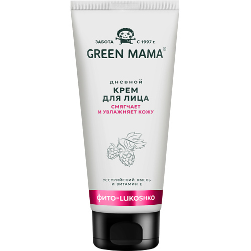 Крем для лица GREEN MAMA Дневной крем для лица Уссурийский хмель и Витамин Е Natural Skin Care