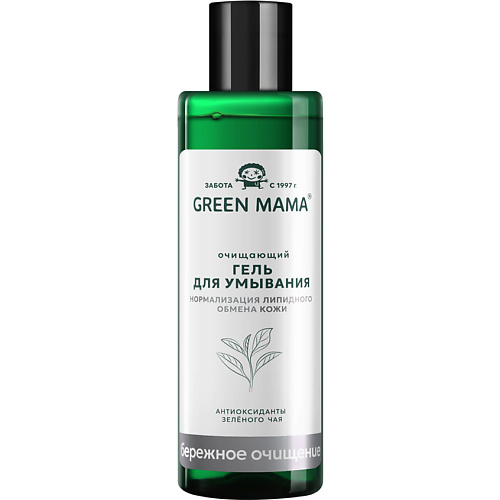 Гель для умывания GREEN MAMA Очищающий гель для умывания с антиоксидантами зеленого чая Cleansing Gel Face Wash