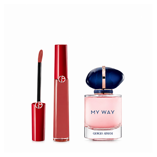 Набор парфюмерии GIORGIO ARMANI Подарочный набор Lip Maestro №214 + My Way