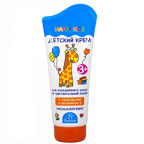 Крем для тела FLORESAN Крем детский гипоаллергенный 3+ HAPPY KIDS