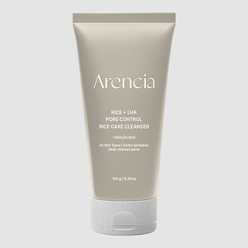 Пенка для умывания ARENCIA Пенка против черных точек с кислотами  Rice + LHA Pore Control Rice Cake Cleanser
