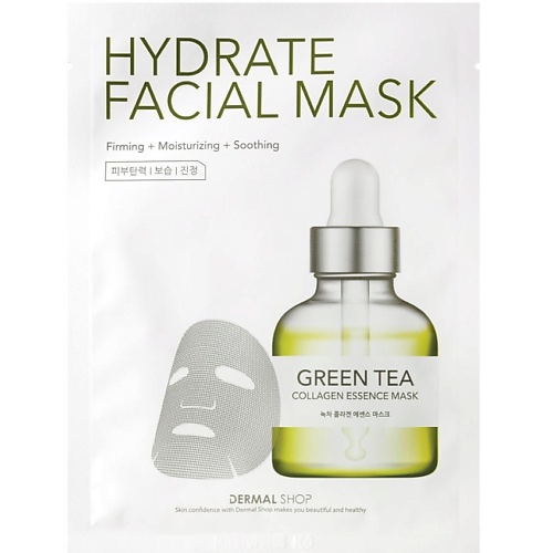Маска для лица DERMAL Тканевая маска для лица с экстрактом зеленого чая Shop Hydrate