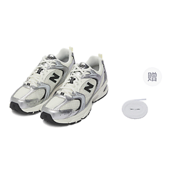 Кроссовки NB 530 Running Shoes Unisex Low-Top Silver/Black