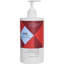 Гель-шампунь для мытья волос, бороды и тела Alan's Cool Hair Beard Body All-In-One Washing Gel