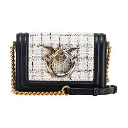 Сумка Cotton With Fine Grain Leather Shoulder Bag