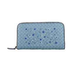Женский кошелек Intrecciato Blue