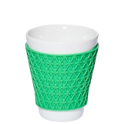 Стакан белый с силиконовым держателем Green net