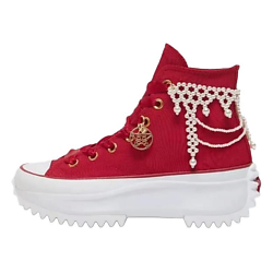 Кроссовки Run Star Hike Anti-Slip Wear-Resistant High-Top Canvas Shoes Unisex Red
