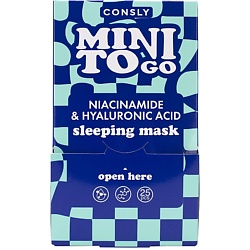 Ночная маска с ниацинамидом и комплексом гиалуроновых кислот Mini To Go Niacinamide & Hyaluronic Acid Sleeping Mask