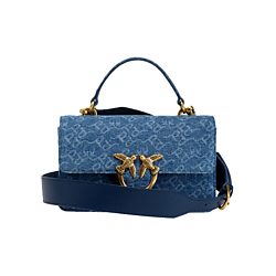 Сумка Fabric With Cow Leather Shoulder Bag, Handbag