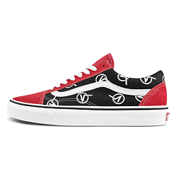 Кроссовки Old Skool Vlogo 'Black Red'