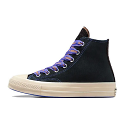 Кроссовки Chuck 70 High Ribbon Laces Black Blue Flame