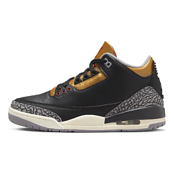Женские кроссовки 3 Retro Black Cement Gold