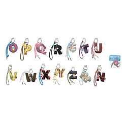 Подвеска в виде букв "N-Z" The Monsters LABUBU Pin For Love,1 шт.
