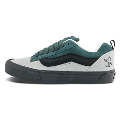 Кроссовки Knu Skool Anti-Slip Wear-Resistant Low-Top Skateboard Shoes Gray Green