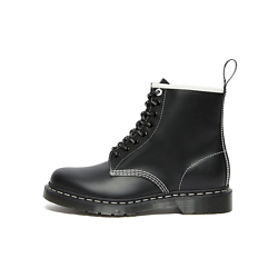 Dr.Martens 1460 Contrast Stitch Leather Lace Up Boots 'Black Smooth Leather' Women's